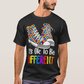 It's Ok To Be Different Autism Awareness Puzzle Sh T-Shirt