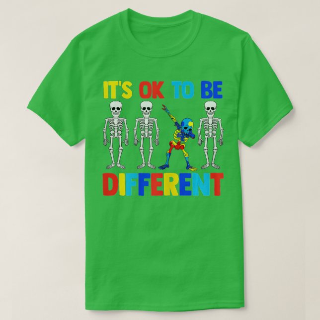 Its Ok To Be Different  Autism Awareness  T-Shirt (Design Front)