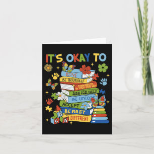 It's Ok To Be Different Autism Books Coquette Card