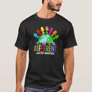 It's Ok To Be Different Children World Autism Awar T-Shirt