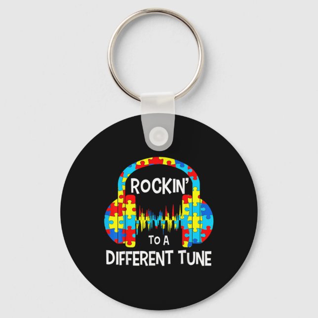 It's Ok To Be Different Cool Autism Awareness Game Key Ring (Front)