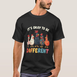 Its Ok To Be Different Cute Puzzle Chicken Autism T-Shirt