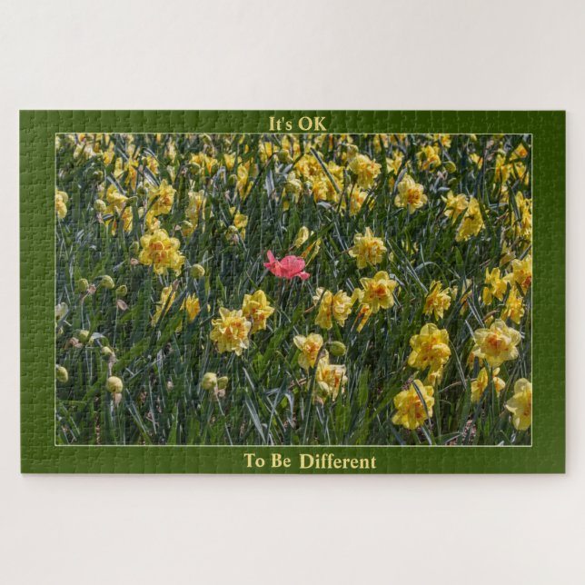 It's OK To Be Different Daffodils    Jigsaw Puzzle (Horizontal)