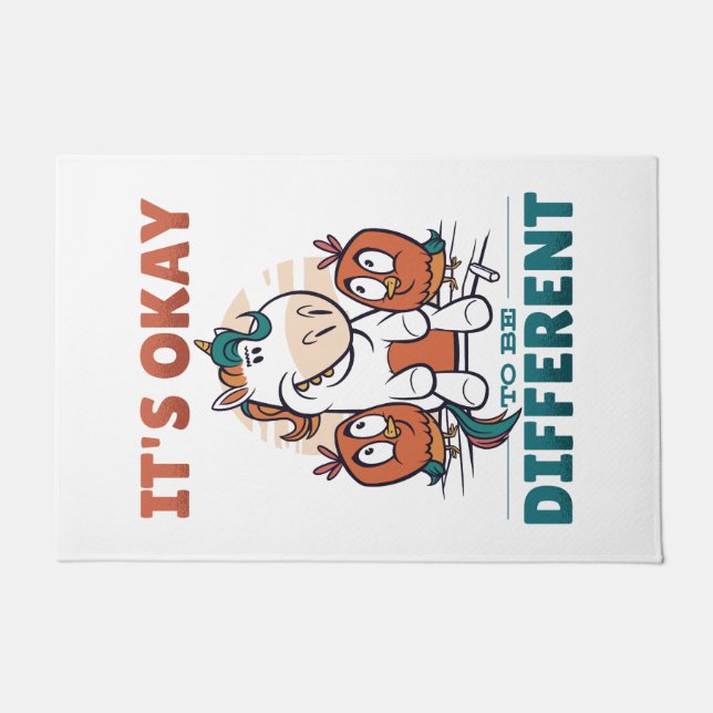 It's OK to be different Invitation Doormat (Front)