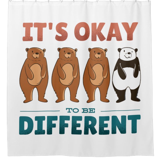 It's OK to be different Invitation Napkins T-Shirt Shower Curtain (Front)