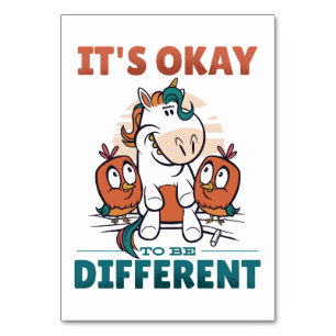 It's OK to be different Invitation Table Number