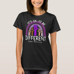 It's Ok To Be Different Lupus Awareness Purple Rai T-Shirt