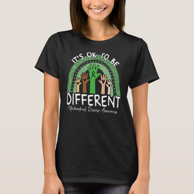 It's Ok To Be Different Mitochondrial Disease Awar T-Shirt (Front)