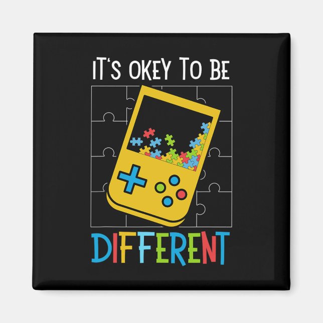 It's Ok To Be Different Video Game Controller Auti Magnet (Front)