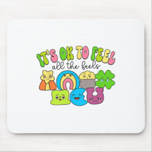 It's Ok To Feel All The Feels Groovy Lucky Charms  Mouse Pad
