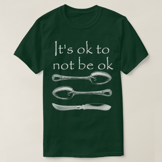 Its ok to not be ok black T-Shirt (Design Front)