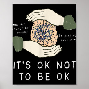 Its Ok To Not Be Ok Suicide Prevention Awareness B Poster