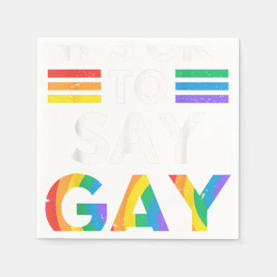 Its Ok To Say Gay Florida Trans Stay Proud LGBTQ G Napkin