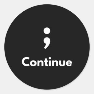 Its Okay Not To Be Okay Semicolon Mental Health Aw Classic Round Sticker