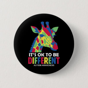 It's Okay To Be Different Autism Awareness Autist 6 Cm Round Badge