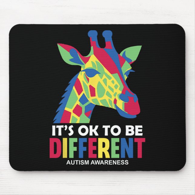 It's Okay To Be Different Autism Awareness Autist  Mouse Pad (Front)