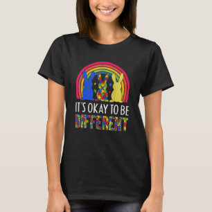 It's Okay To Be Different Autism Easter Bunny Puzz T-Shirt