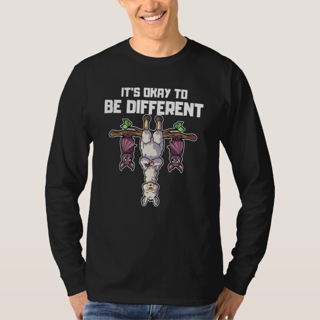 It's okay to be different Sei Anders Llama Bat  2 T-Shirt (Front)
