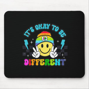 Its Okay To Be Different Smile Face Puzzle Autism  Mouse Pad