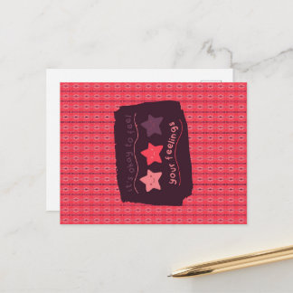 It's Okay To Feel Your Feelings Vertical Stringed Postcard