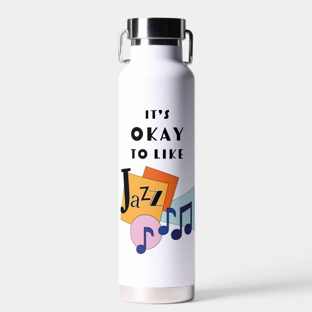 It's Okay to Like Jazz V.2 Water Bottle (Front)