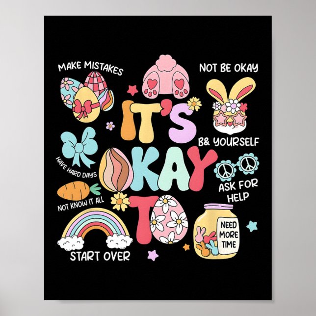 It's Okay To Make Some Mistakes Easter School Psyc Poster (Front)