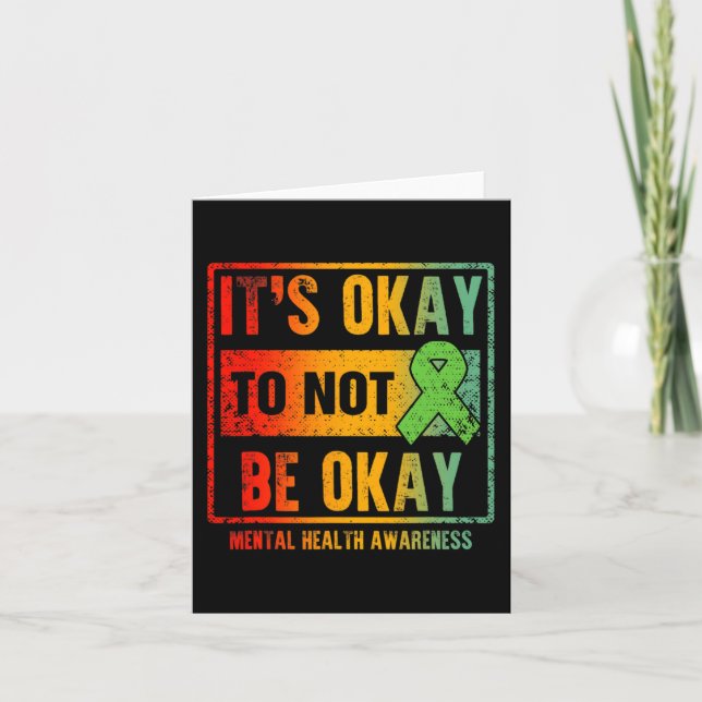 It's Okay To Not Be Okay Human Brain Counsellor Th Card (Front)