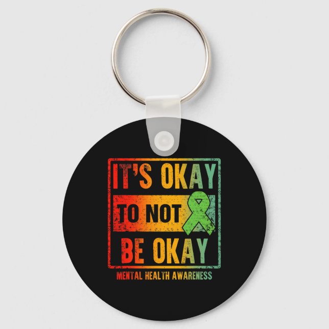 It's Okay To Not Be Okay Human Brain Counsellor Th Key Ring (Front)