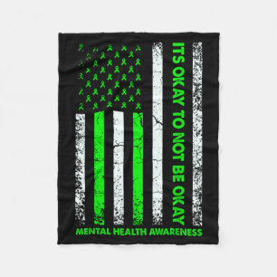 Its Okay To Not Be Okay Mental Health Awareness Fleece Blanket