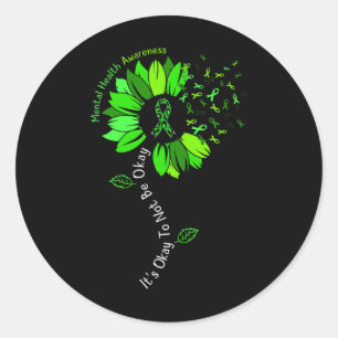 It's Okay To Not Be Okay Mental Health Awareness R Classic Round Sticker