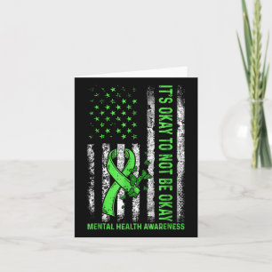 Its Okay To Not Be Okay Us Flag Mental Health Awar Card