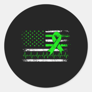 Its Okay To Not Be Okay Us Flag Mental Health Awar Classic Round Sticker