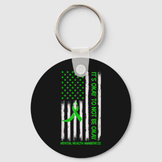 Its Okay To Not Be Okay Us Flag Mental Health Awar Key Ring