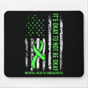 Its Okay To Not Be Okay Usa Us Flag Mental Health Mouse Pad