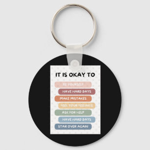 It's Okay To Png Digital Design Key Ring