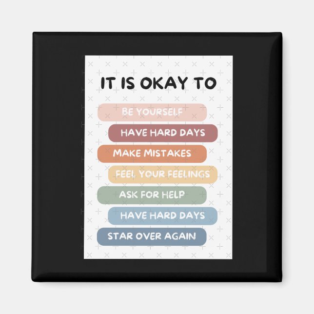 It's Okay To Png Digital Design  Magnet (Front)