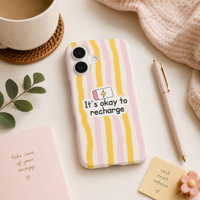 It's Okay to Recharge Pastel Phone Case (Creator Uploaded)