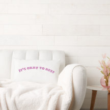 It's Okay To Rest - Minimal Aesthetic Pillow