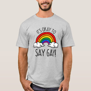 It's okay to say gay rainbow T-Shirt