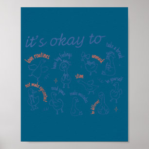 It's Okay To Sped Team Teacher Silly Goose Autism  Poster