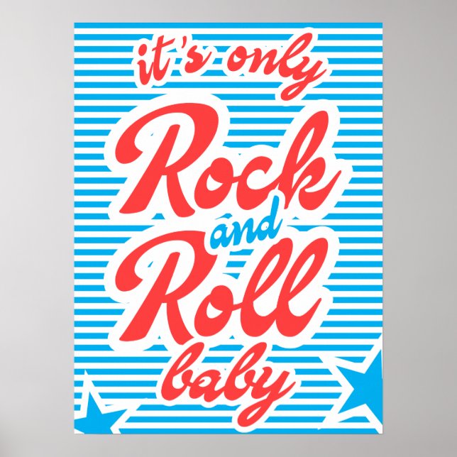It's Only Rock And Roll Baby,  music poster, rock, Poster (Front)