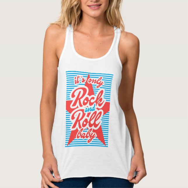It's Only Rock And Roll Baby, with red star Singlet (Front)
