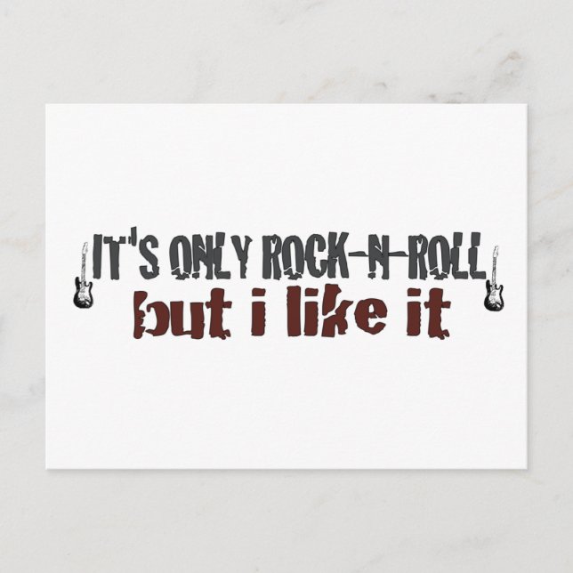 Its Only Rock And Roll Postcard (Front)