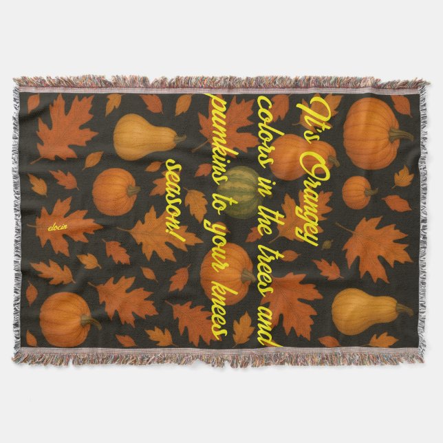 It's Orangey Throw Blanket (Front)