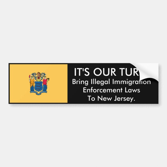 IT'S Our Turn, New Jersey. Bumper Sticker (Front)
