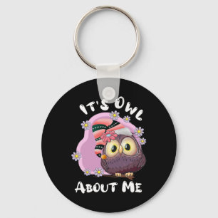 It's Owl About Me - Xmas Owl Holiday Cute Owl Chri Key Ring