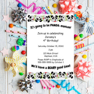 It's Panda-monium Invitation