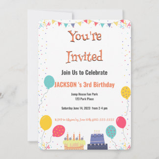 It's Party Time Birthday Invitation