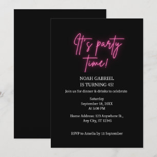 It's party time birthday  invitation