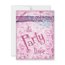 It's Party Time Fancy Pink Cupcake Invitations